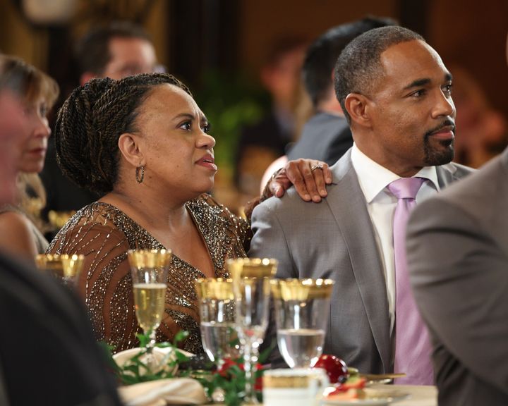 Chandra Wilson and Jason George in Season 19 of 