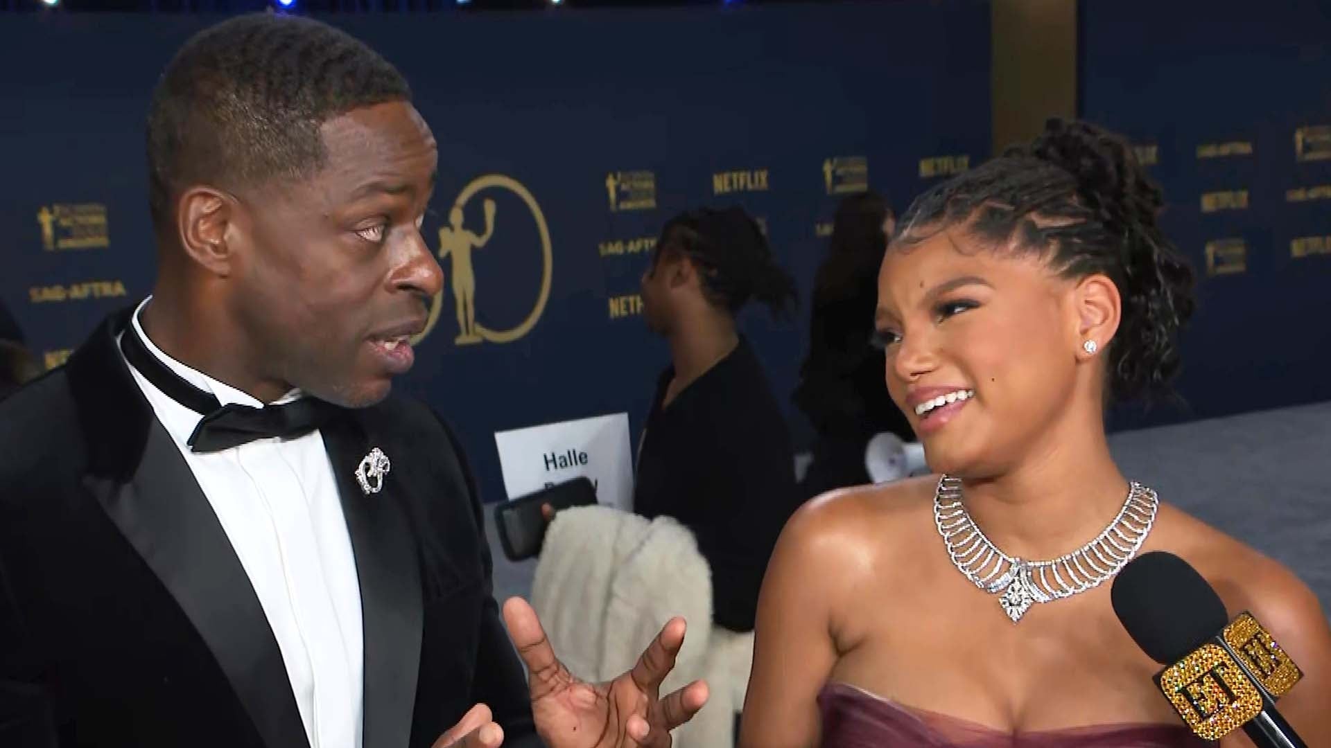 Watch Halle Bailey Tear Up Over Sterling K. Brown’s ‘The Little Mermaid’ Praise (Exclusive)