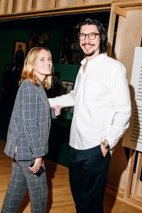 Joanne Tucker and Adam Driver at the Spike Lee: Creative Sources VIP Opening Party at the Brooklyn Museum on October 3, 2023 in Brooklyn, New York (Photo by Nina Westervelt/Variety via Getty Images)