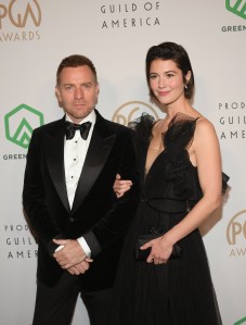 Ewan McGregor and Mary Elizabeth Winstead at the 2022 Producers Guild of America Awards held at the Fairmont Century Plaza on March 19th, 2022 in Los Angeles, California. (Photo by Michael Buckner/Variety/Penske Media via Getty Images)