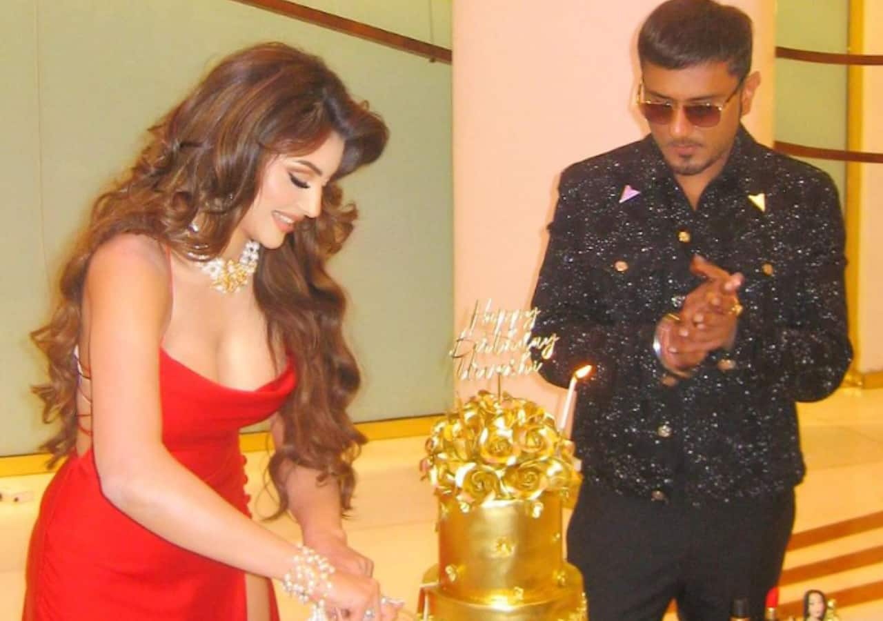 Urvashi Rautela cuts 24-carat gold birthday cake with Honey Singh; netizens